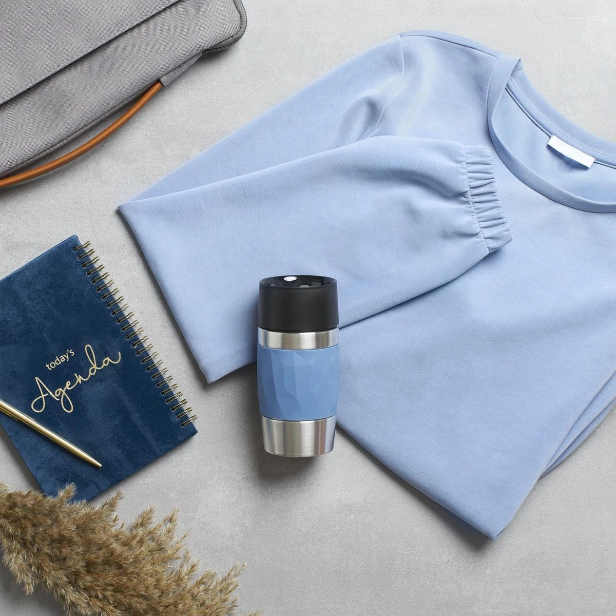 Tefal Compact Travel Mug Compact Thermosfles - 0,3 L - Blauw 5 Tefal Compact Travel Mug Compact Thermosfles - 0,3 L - Blauw - Afbeelding 3