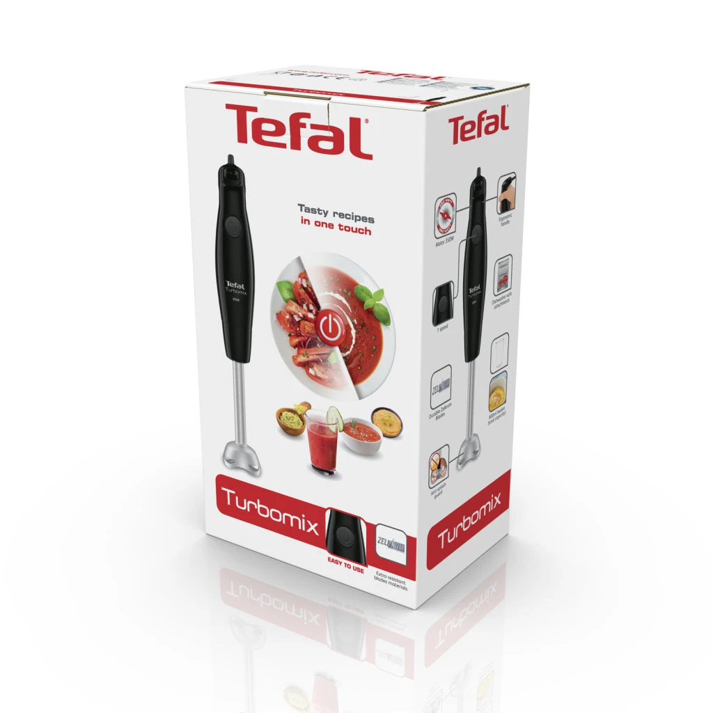 Tefal HB1218 Turbomix Staafmixer Zwart 5 Tefal HB1218 Turbomix Staafmixer Zwart - Afbeelding 3