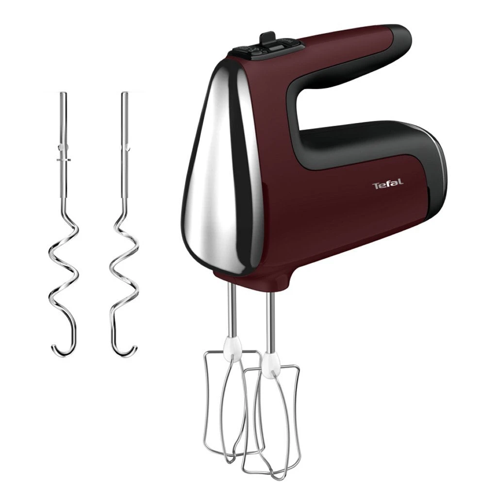 Tefal HT6525 Powermix Silence Handmixer Rood/Zilver 3 Tefal HT6525 Powermix Silence Handmixer Rood/Zilver