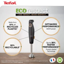 Tefal HB46E8 ECO Respect Staafmixer Zwart/RVS -Tefal 3045380019836 5