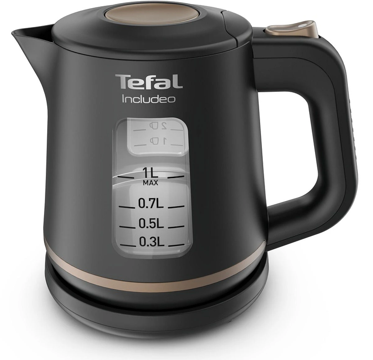 Tefal KI5338 Includeo Waterkoker 1L 1800W Zwart 3 Tefal KI5338 Includeo Waterkoker 1L 1800W Zwart