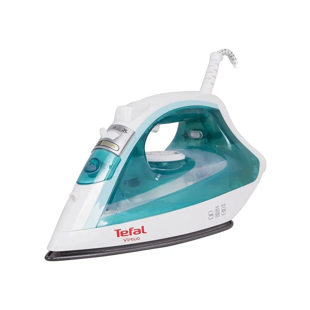 Tefal FV1710 Virtuo Stoomstrijkijzer 1800WTurquoise/Wit 3 Tefal FV1710 Virtuo Stoomstrijkijzer 1800WTurquoise/Wit