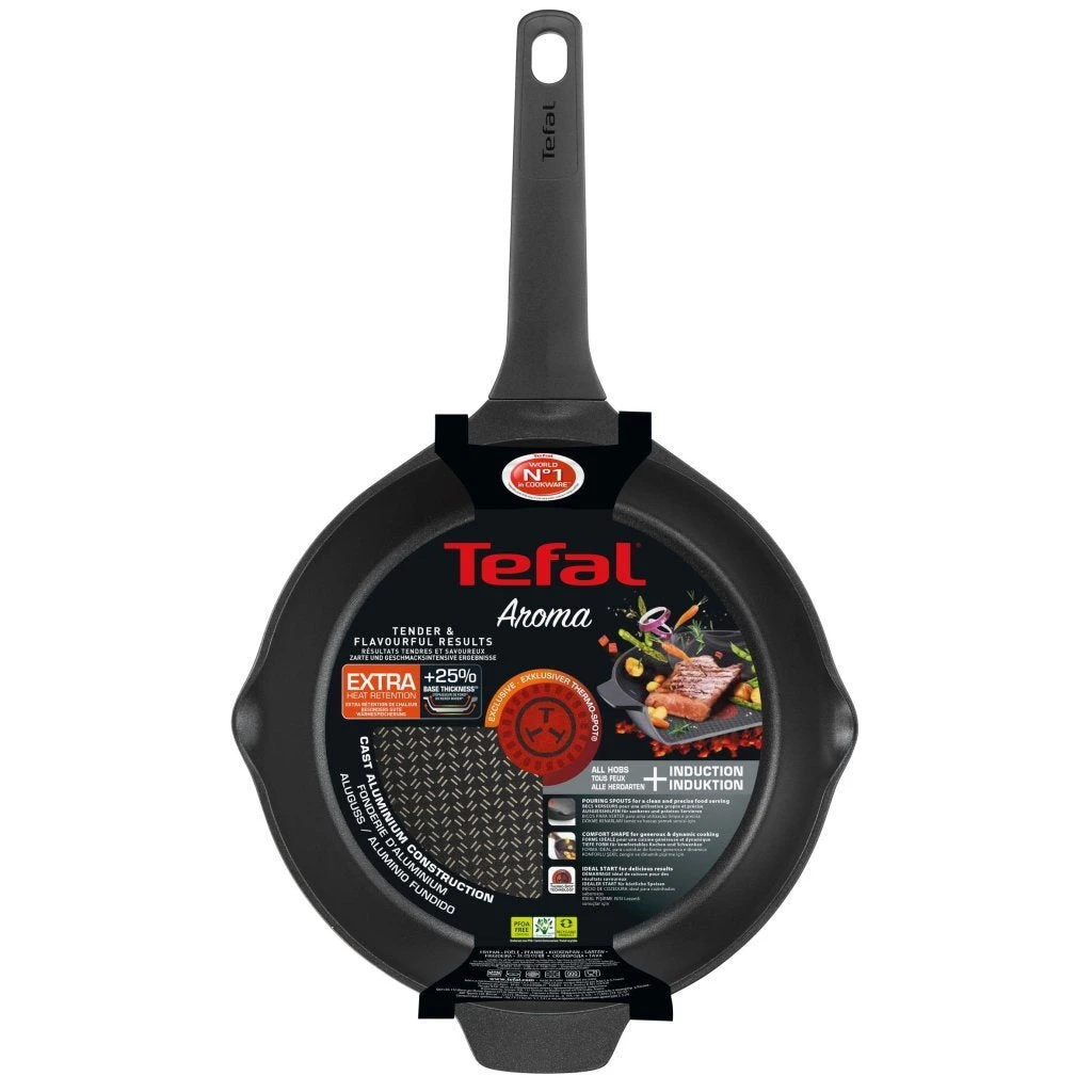 Tefal Aroma Koekenpan 28 Cm Zwart 5 Tefal Aroma Koekenpan 28 Cm Zwart - Afbeelding 3