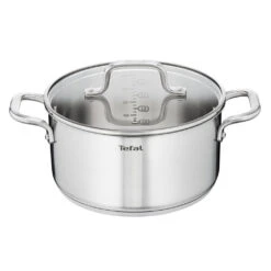 Tefal Virtuoso Kookpan + Glazen Deksel 24 Cm Zilver