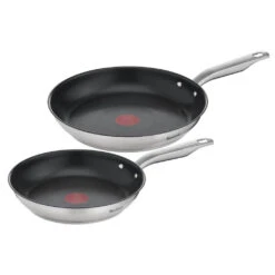 Tefal E491S2 Virtuoso Koekenpannen 24+28 Cm RVS
