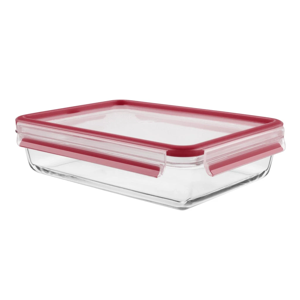 Tefal K30105 MasterSeal Glazen Vershoudbakje 2L Rood 3 Tefal K30105 MasterSeal Glazen Vershoudbakje 2L Rood