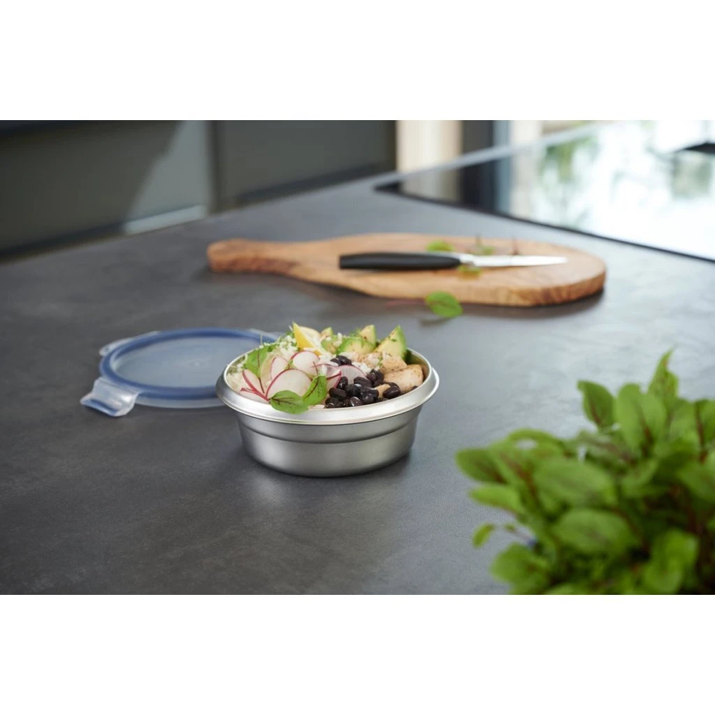 Tefal N1150210 MasterSeal Rond Vershoudbakje 0.7L RVS/Blauw 4 Tefal N1150210 MasterSeal Rond Vershoudbakje 0.7L RVS/Blauw - Afbeelding 2