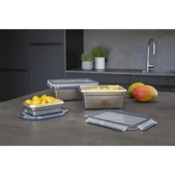 Tefal MasterSeal Vershoudbakje 3L RVS/Blauw -Tefal 4168430012621 4