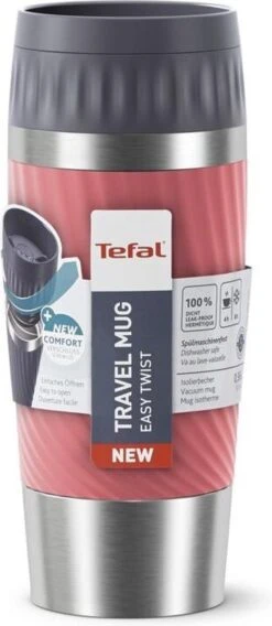 Tefal Travel Mug Easy Twist Thermobeker - Koraalrood - 0,36 Liter -Tefal 522x1200 1