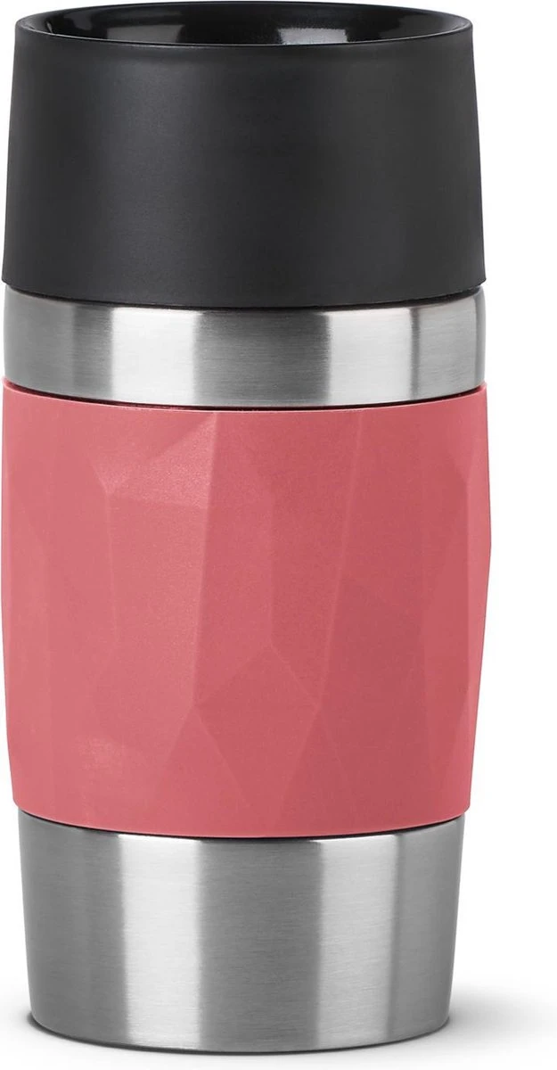 Tefal Compact Travel Mug Compact Thermosfles - 0,3 L - Koraal 3 Tefal Compact Travel Mug Compact Thermosfles - 0,3 L - Koraal