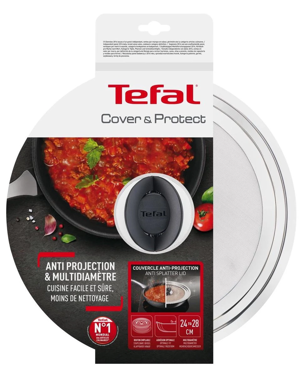 Tefal Ingenio Anti-spat Deksel - 24-30 Cm - RVS 6 Tefal Ingenio Anti-spat Deksel - 24-30 Cm - RVS - Afbeelding 4